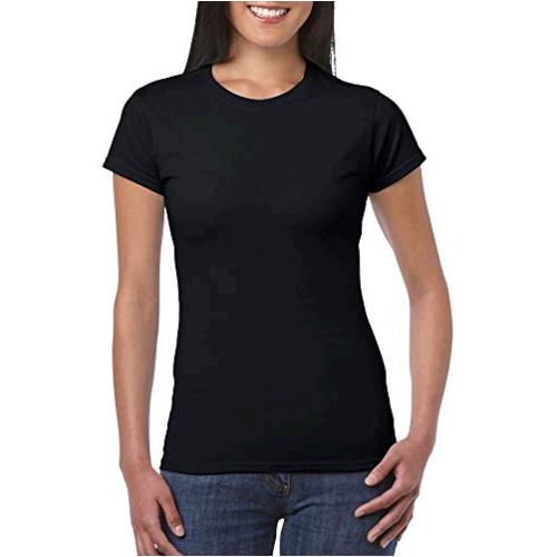 Gildan Women's Fitted Cotton T-Shirt, 2-Pack, Black, Large, Black, Size ...