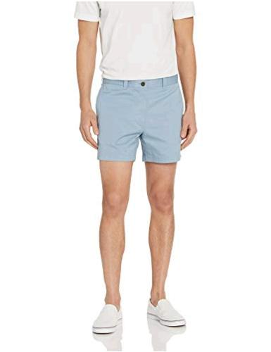 J Crew Mercantile Men S 5 Inseam Flat Front Stretch Chino Danube