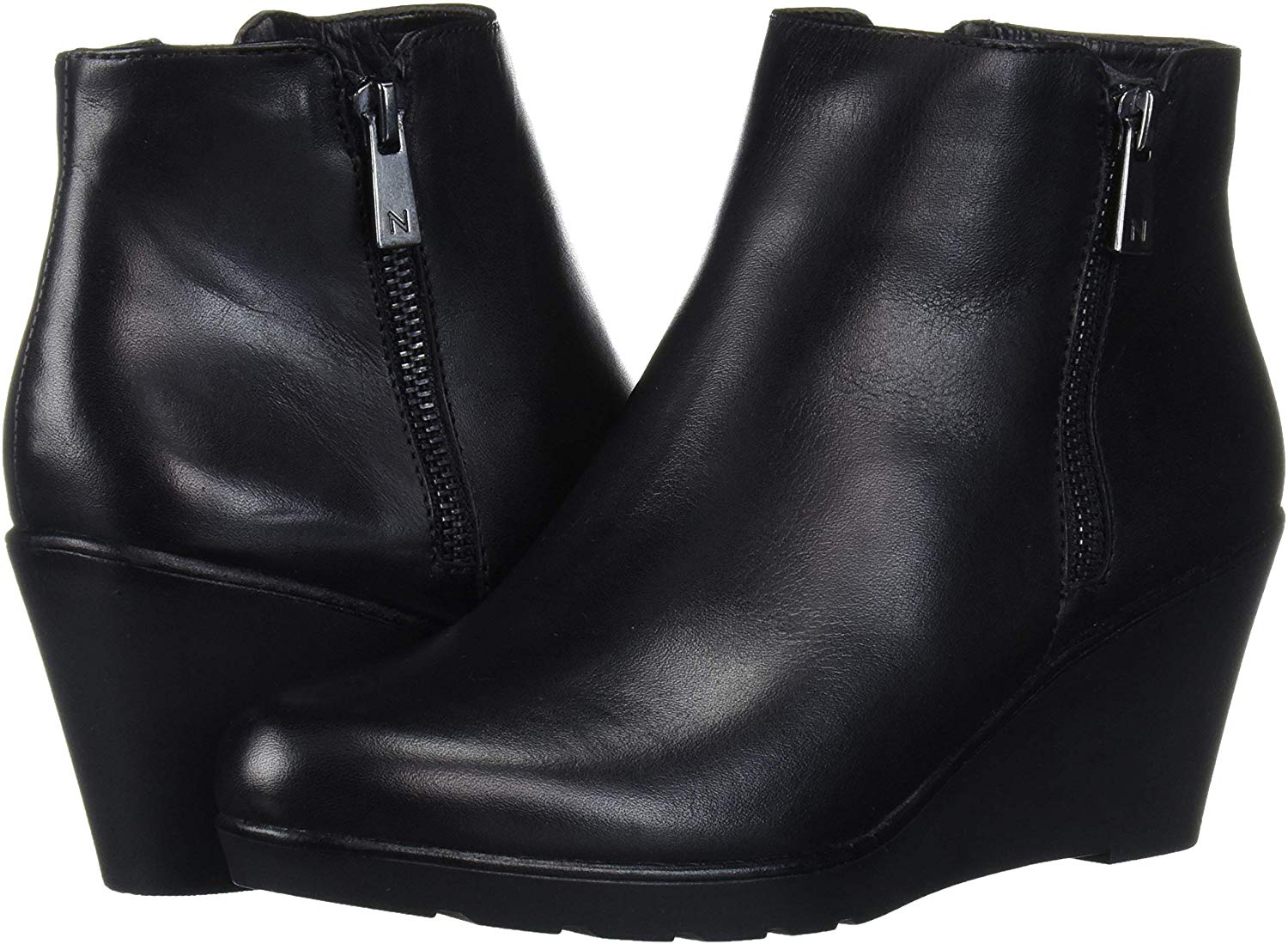 Naturalizer Women's Landry Booties Ankle Boot, Black Leather, Size 9.0