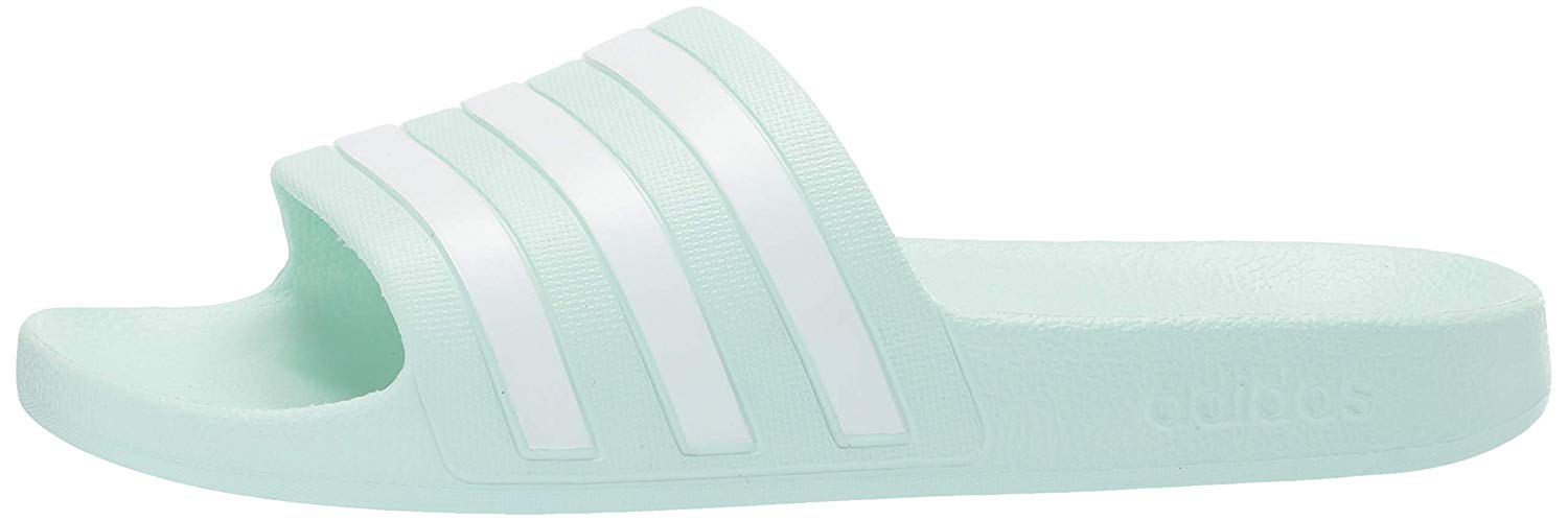 adidas adilette aqua slides women's white