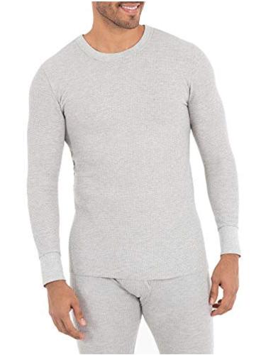 fruit of the loom super value 2 pack men's & big men's waffle thermal underwear crew