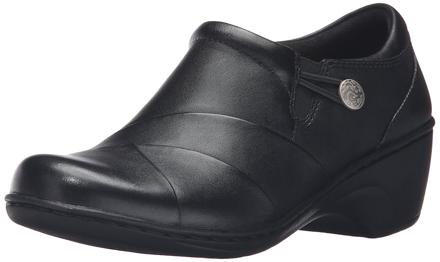 clarks leather clogs