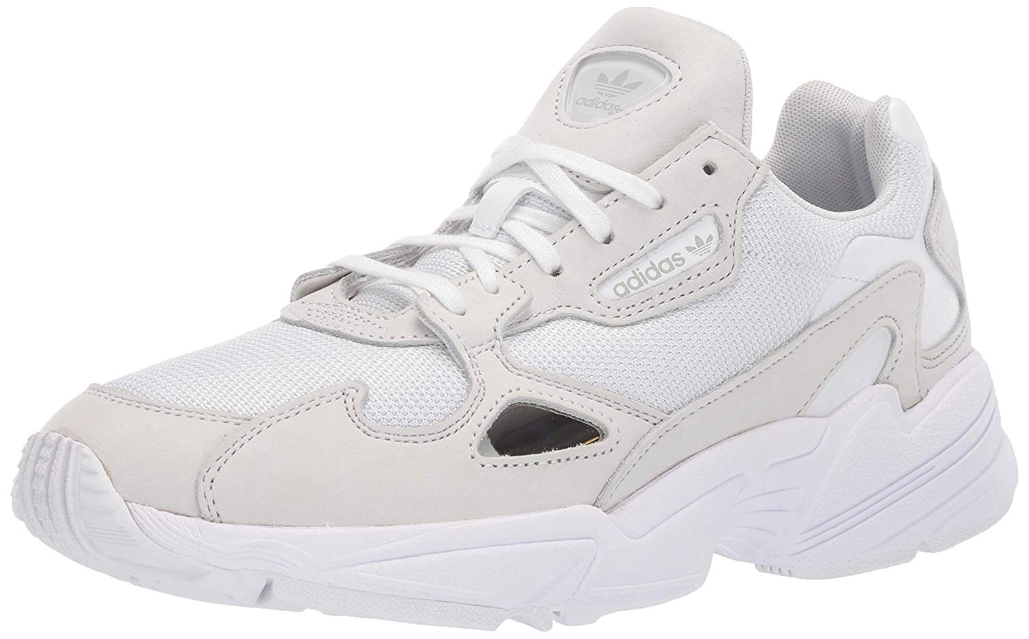 Adidas Women�s Shoes Falcon Fabric Low Top, White/White