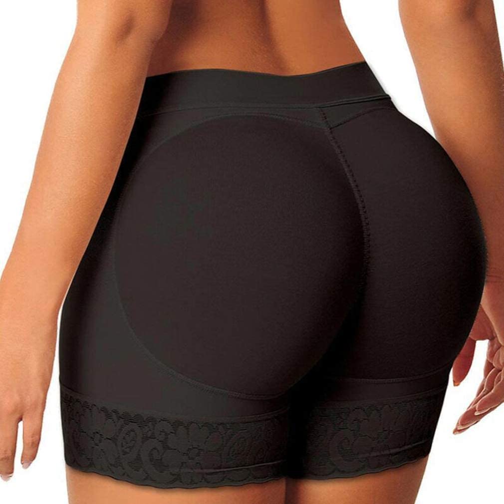 Slimbelle Womens Seamless Butt Lifter Black Padded Lace 