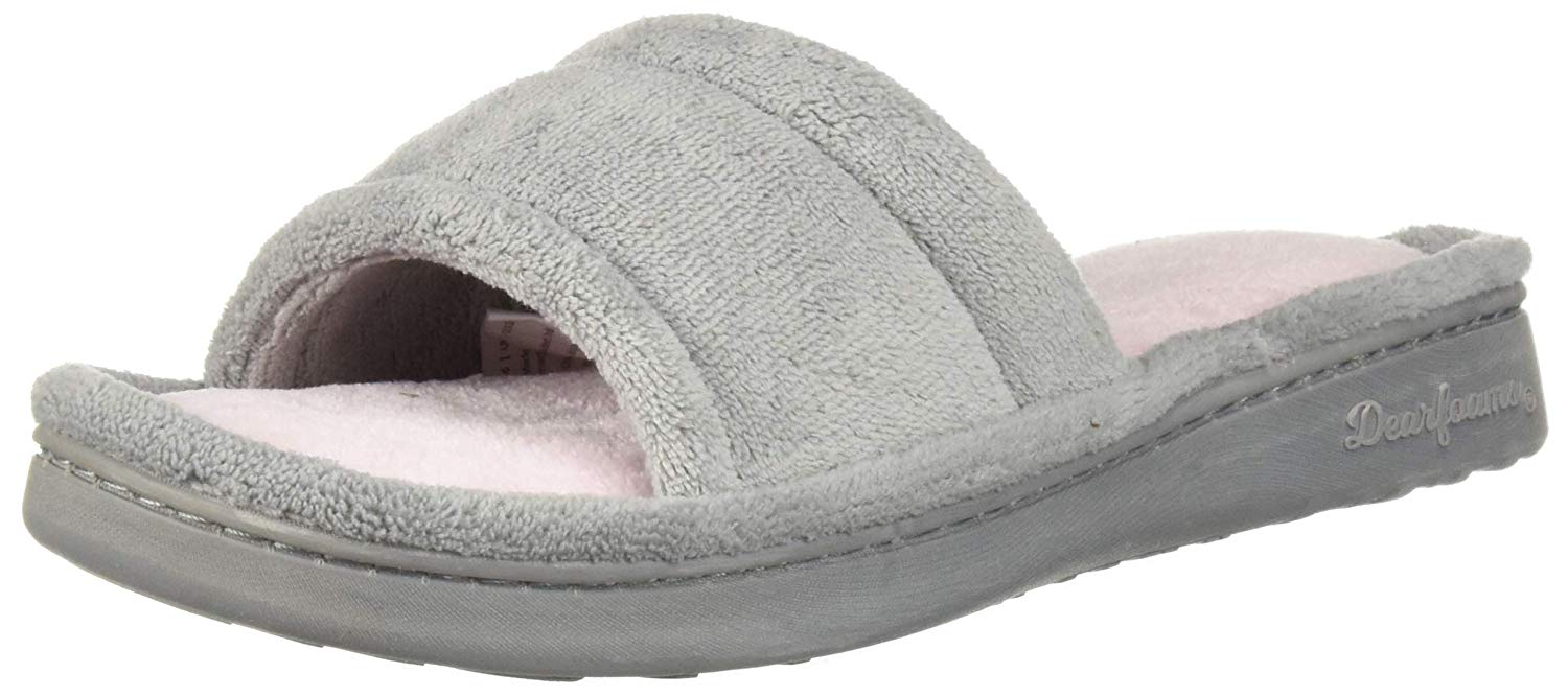 women's alice colorblocked microfiber terry slide slipper