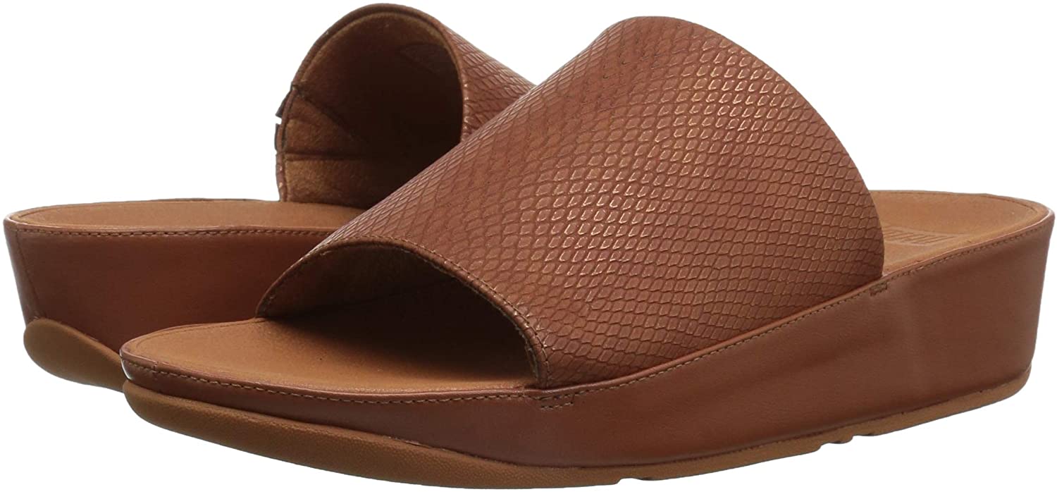 FitFlop Women's Ginny Snake-Embossed Slide Sandal, Caramel, Size 8.0 GxVL 192051275978 | eBay