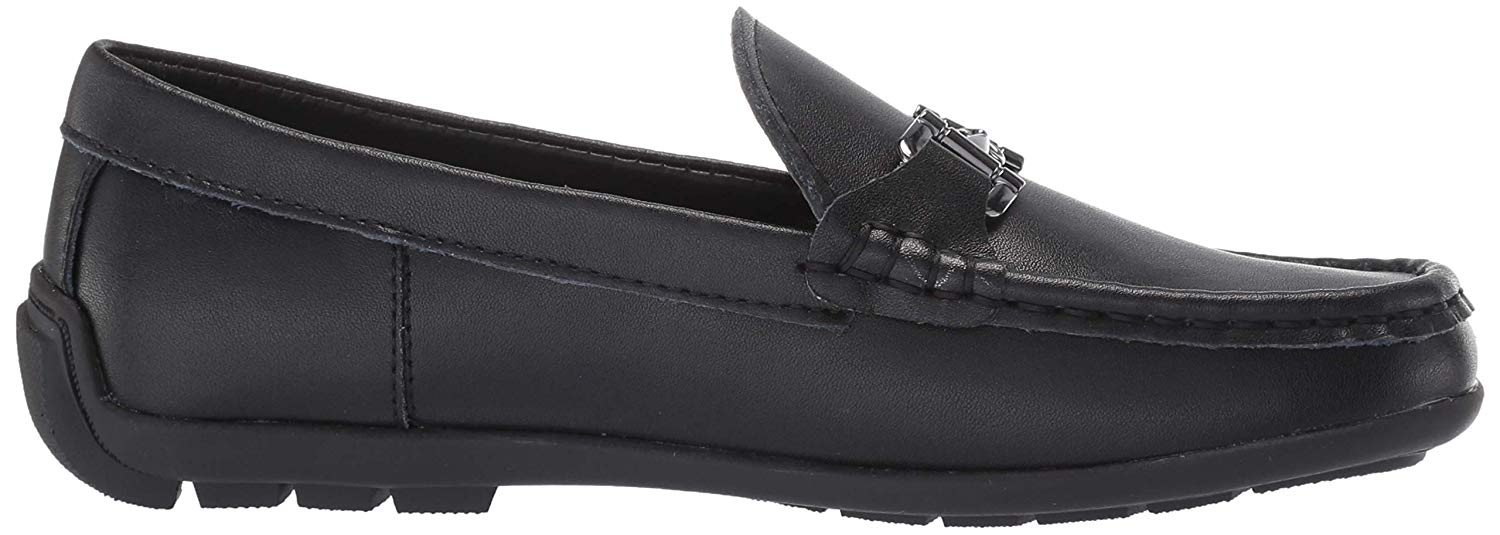 Steve Madden Kids' Blange Loafer, Black Leather, Size 4.0 o754 ...