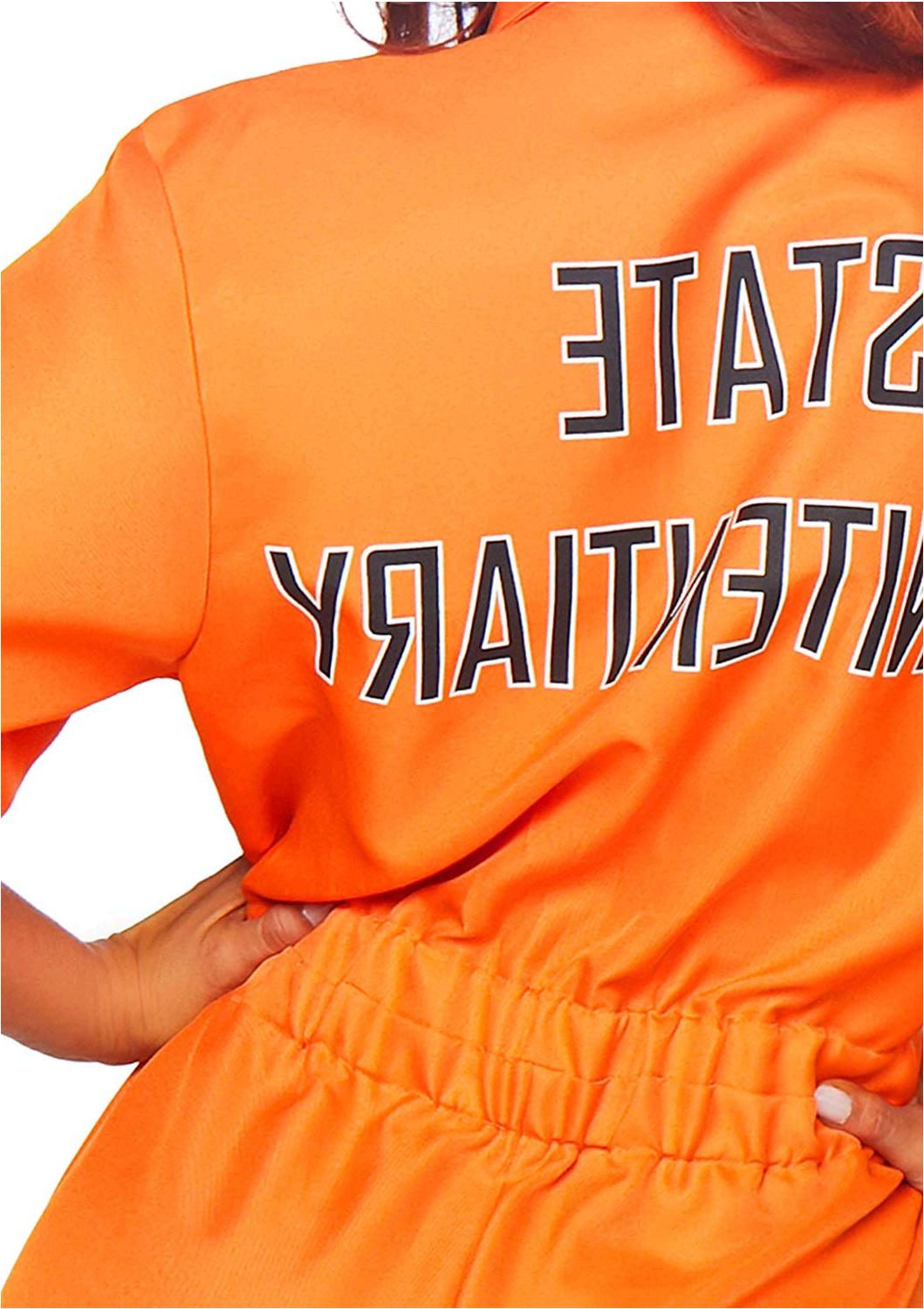 Leg Avenue Women S Prison Jumpsuit Costume Multi Orange Size One Leg Avenue Women S Prison Jumpsuit Costume Multi Orange Size One