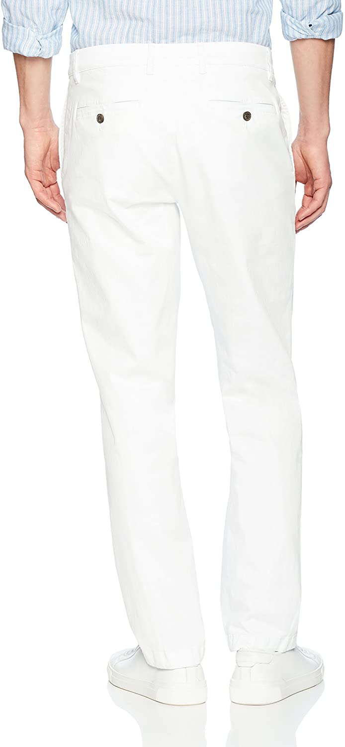 Goodthreads Men's Straight-Fit Washed Stretch Chino Pant,, White, Size ...