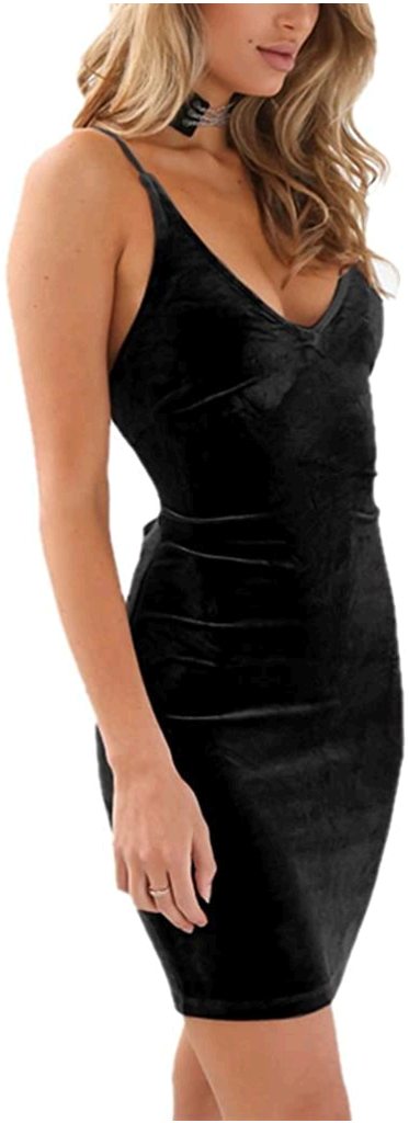 black velvet backless dress