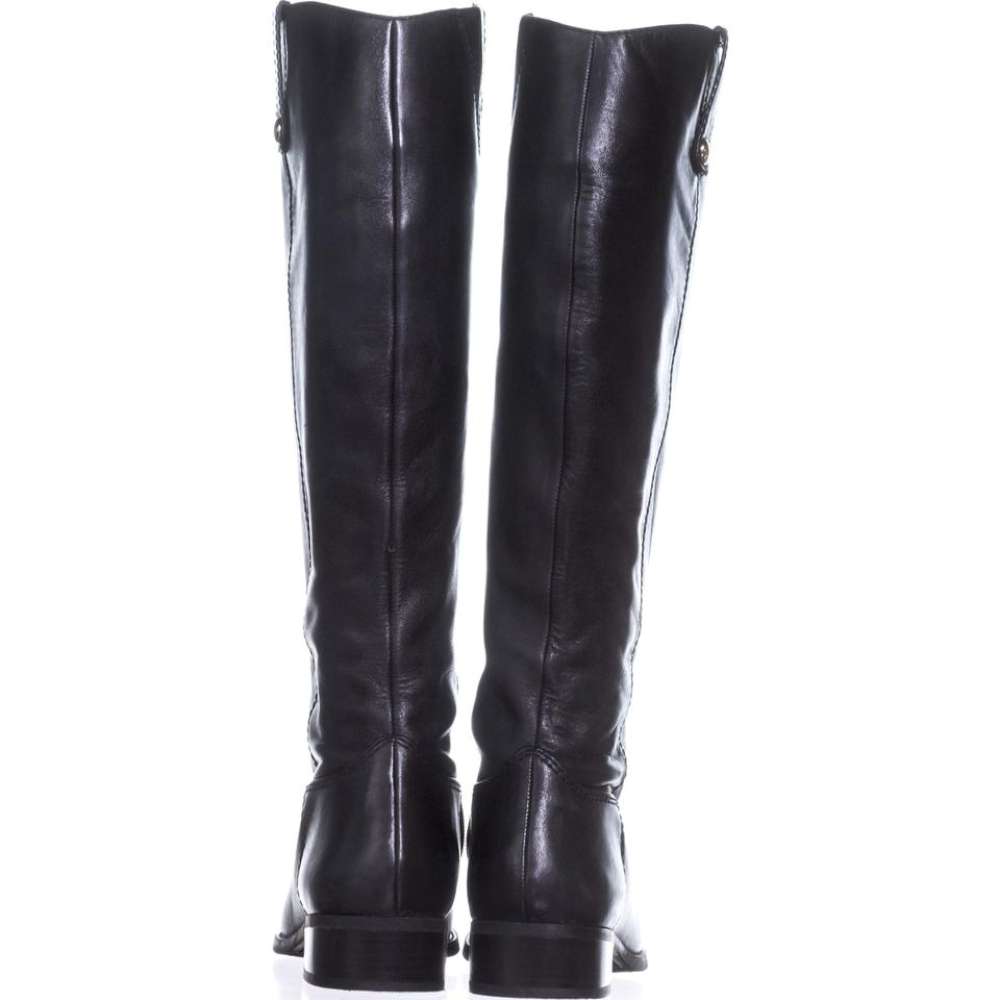 faux leather closed toe pull on boots