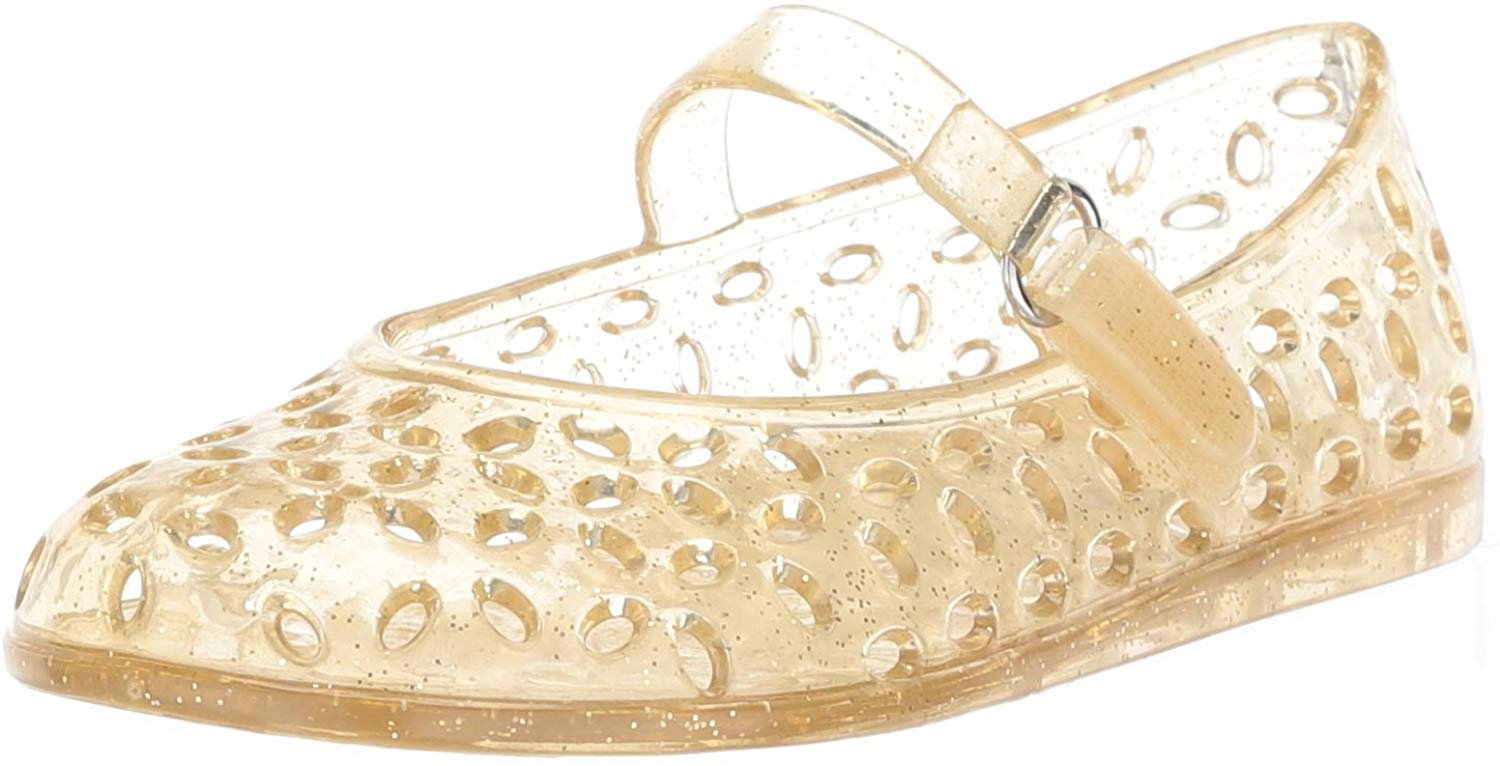 childrens gold jelly shoes