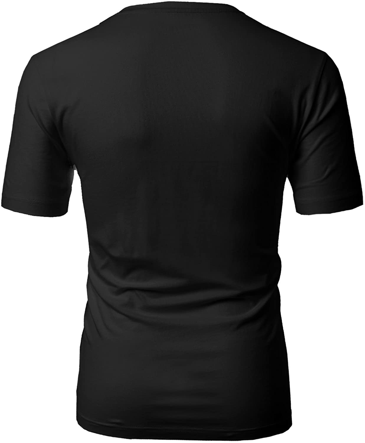 H2H Mens Casual Slim Fit Short Sleeve T-Shirts, Cmtts0197-black, Size ...