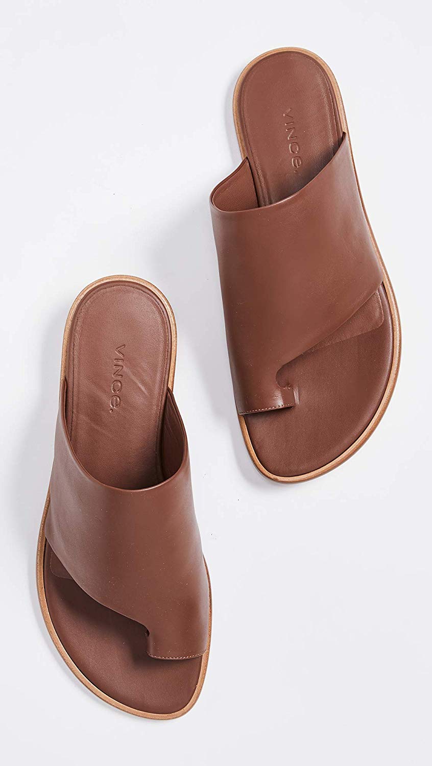 vince leather slide