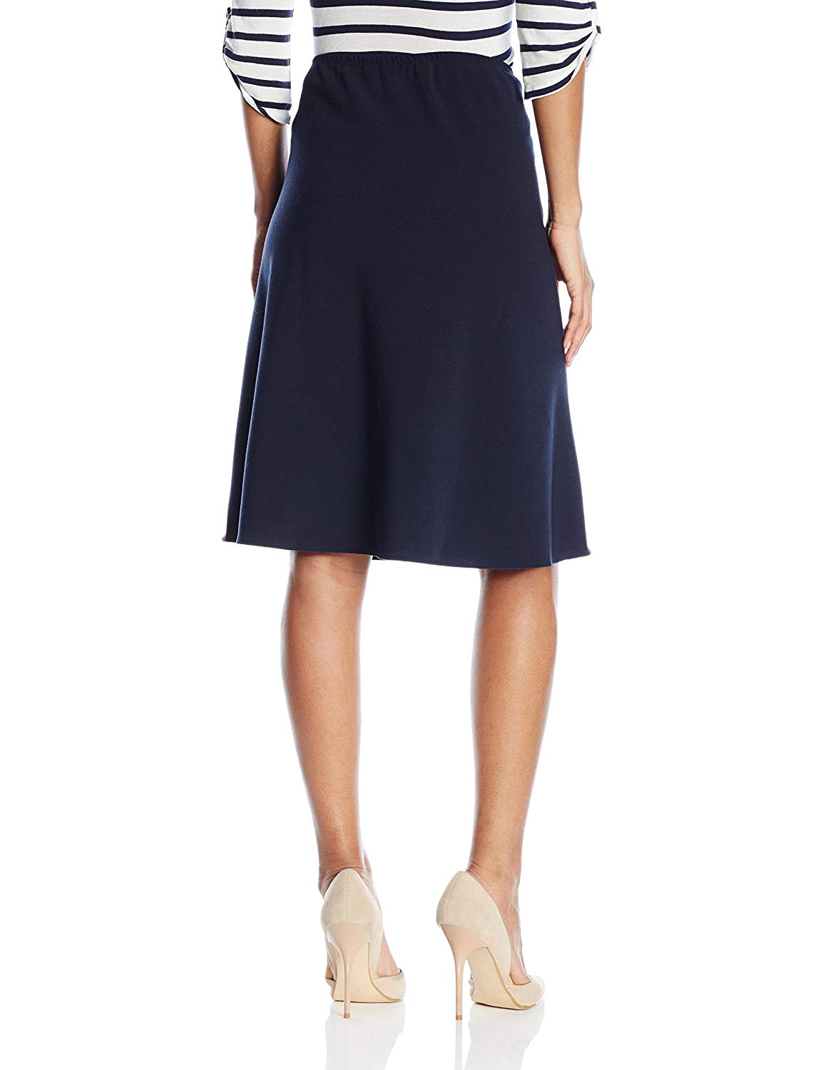 Briggs New York Women's Bistretch Flippy Skirt, Navy, Large, Navy, Size ...