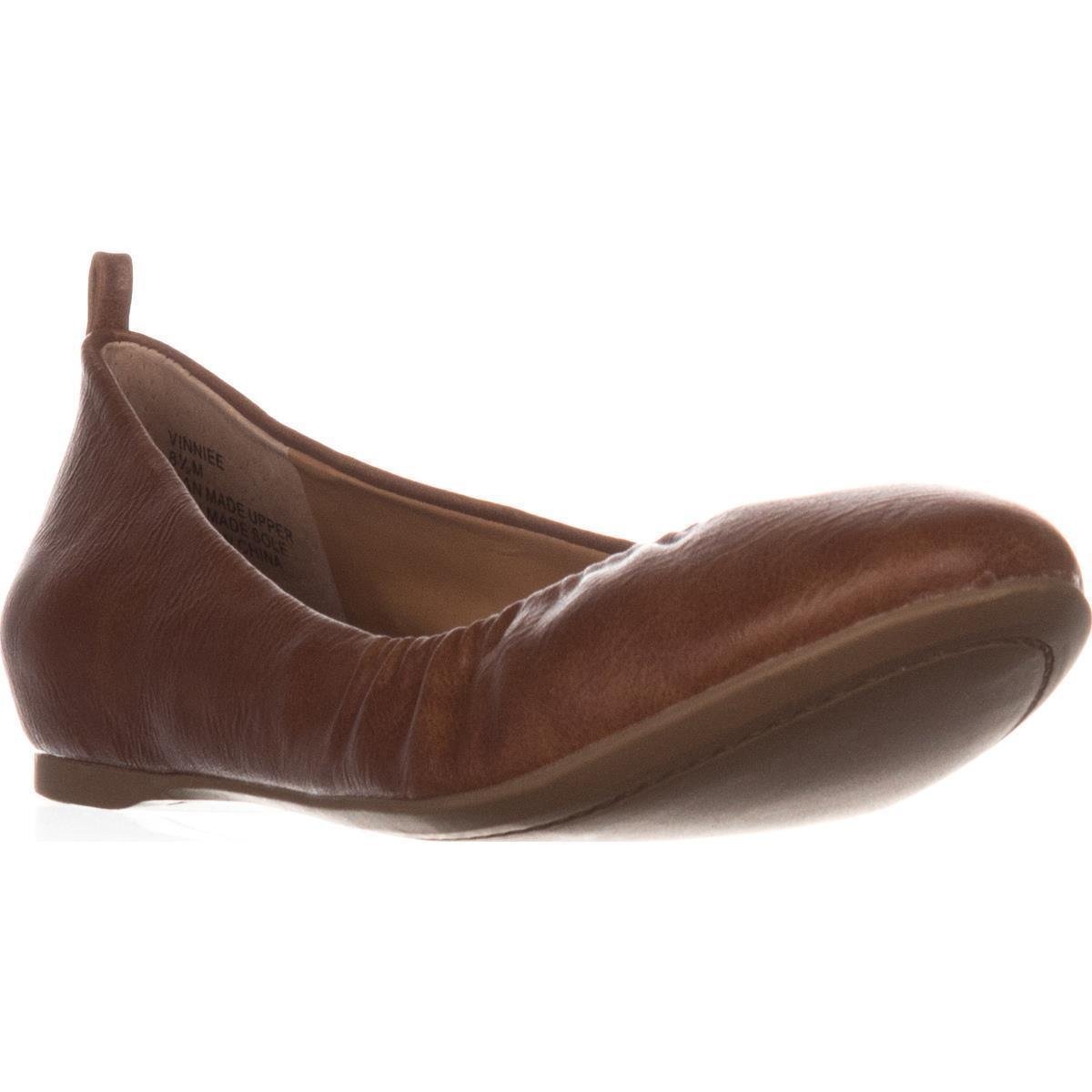 cognac ballet flats