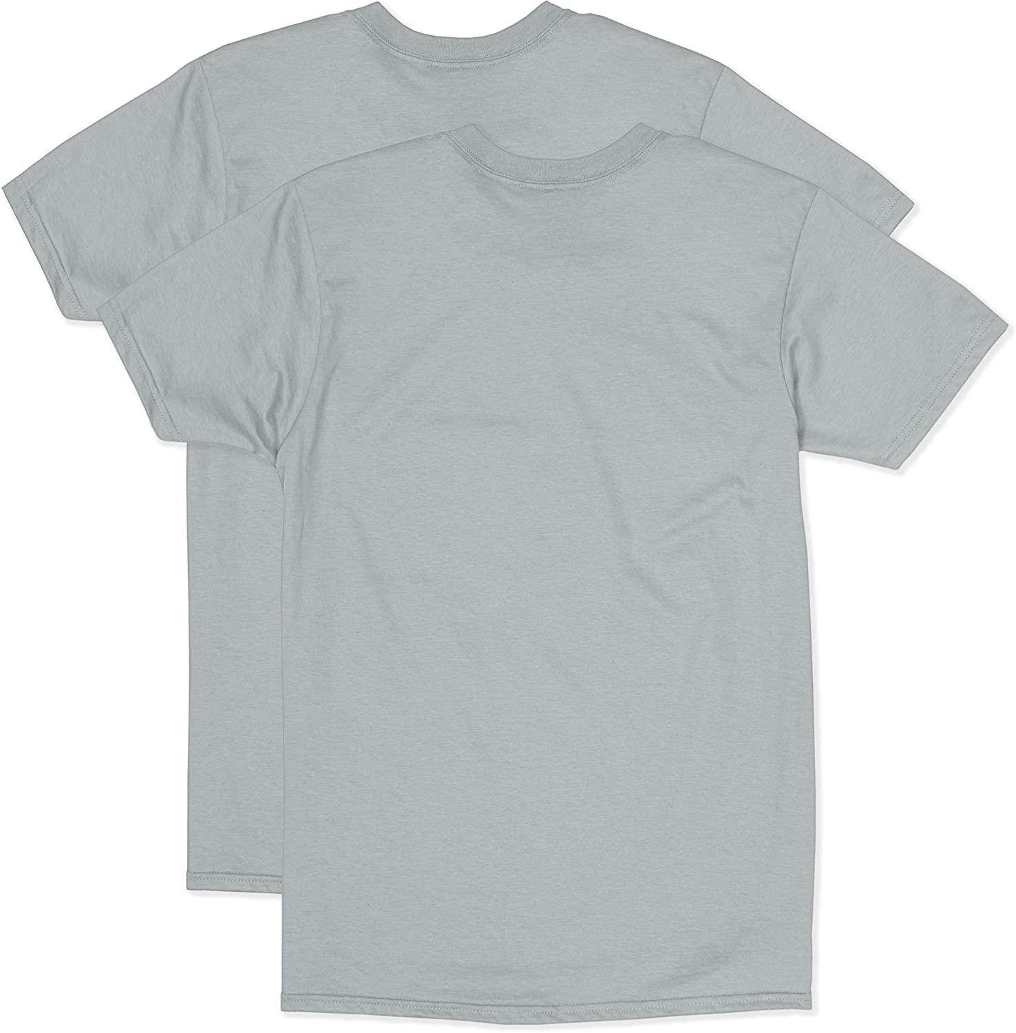 Hanes Men's Nano Premium Cotton T-Shirt (Pack of 2),, Light Steel, Size ...
