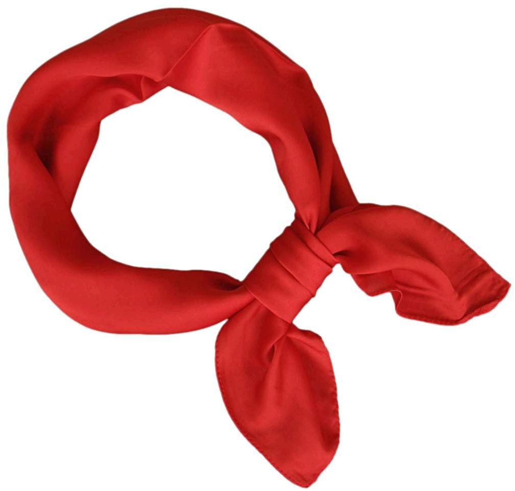 LMVERNA Square Satin Scarf for Women Polka Dot Ribbon Scarves 27, Red ...