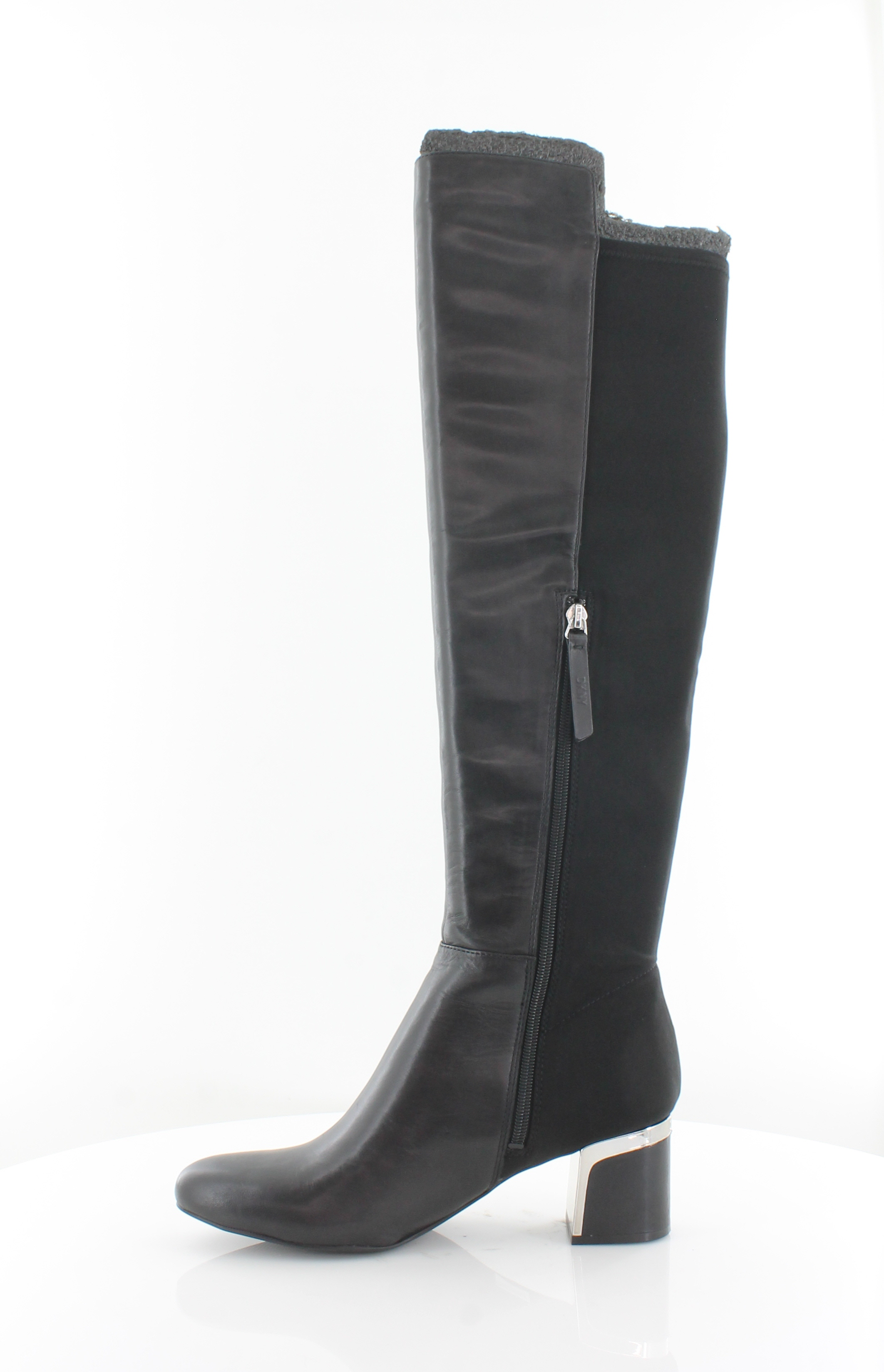 dkny black leather boots