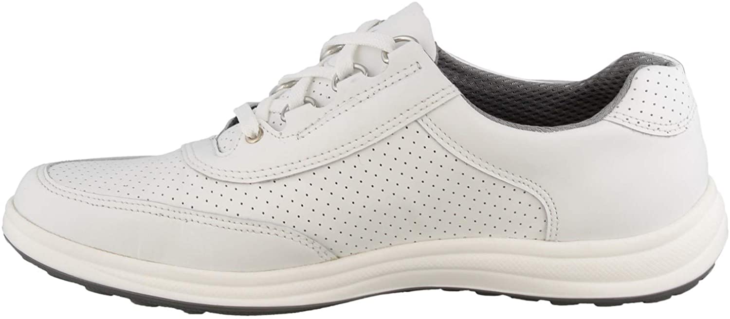 SAS Women's Shoes Leather Low Top Lace Up Fashion, White Perf, Size 10.