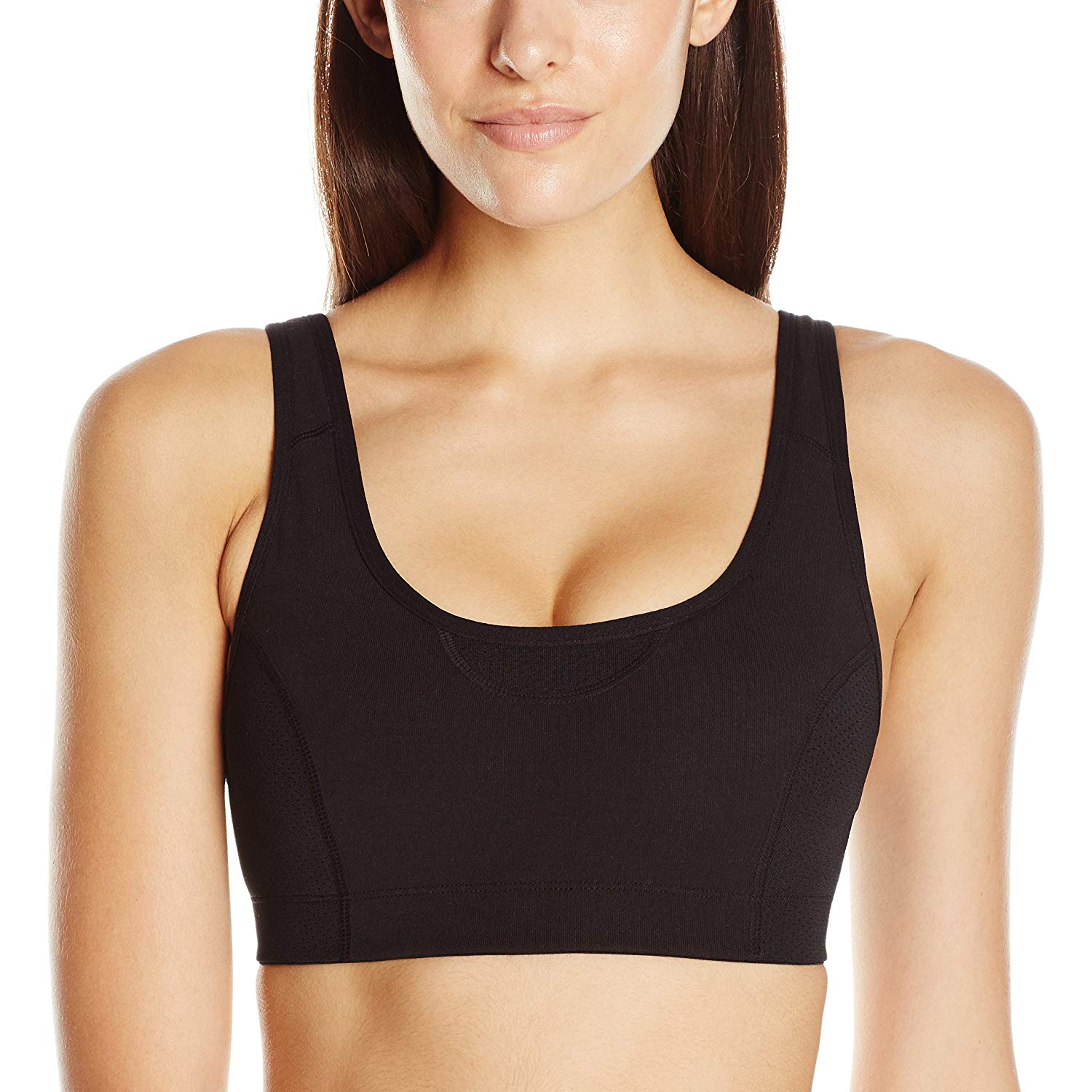 Danskin Women's High Impact Adjustable Back Sport Bra,, Deep Black