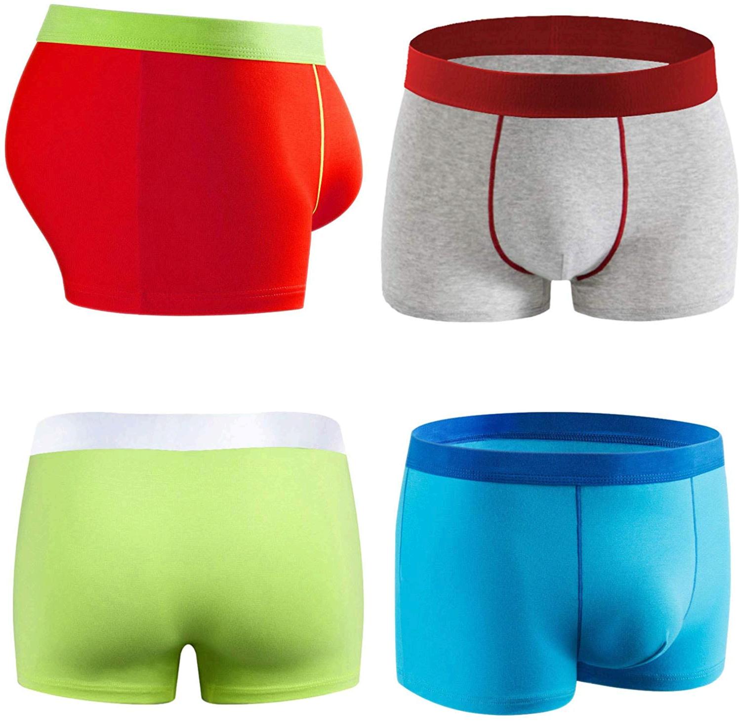 Aserlin Men's Underwear Boxer Briefs, 11: Assorted Colors (No Fly ...