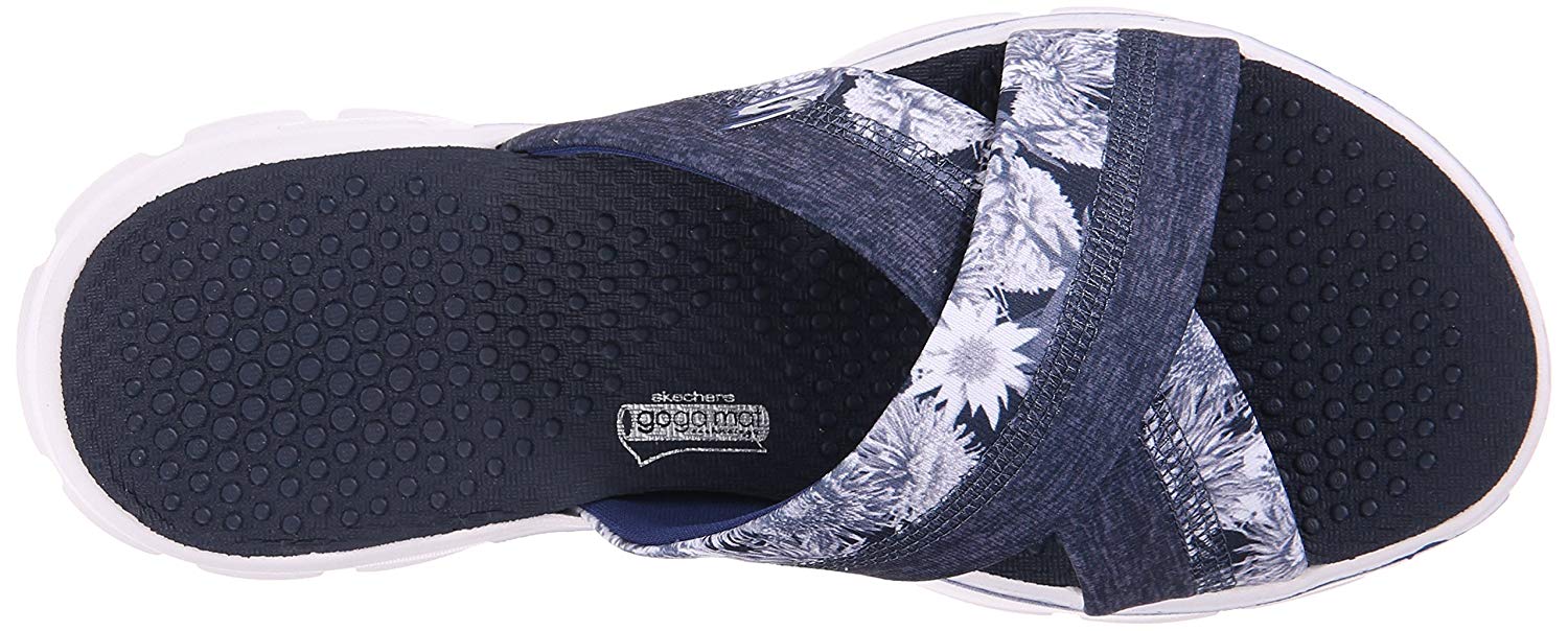 skechers women's performance go walk fiji flip flop