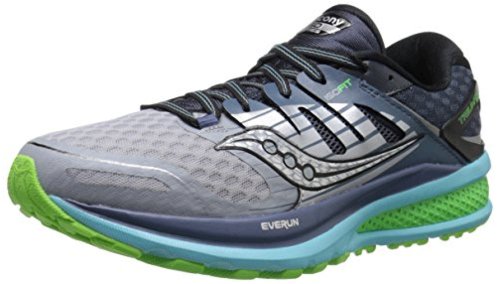 Running Shoe, Grey/Blue/Slime 