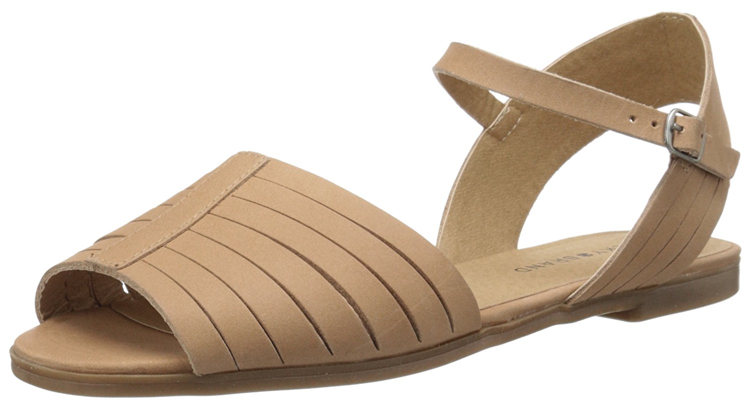 Lucky Brand Womens Channing Leather Open Toe Casual Ankle Strap Clay Size 65 Lucky Brand Womens Channing Leather Open Toe Casual Ankle Strap Clay Size 65