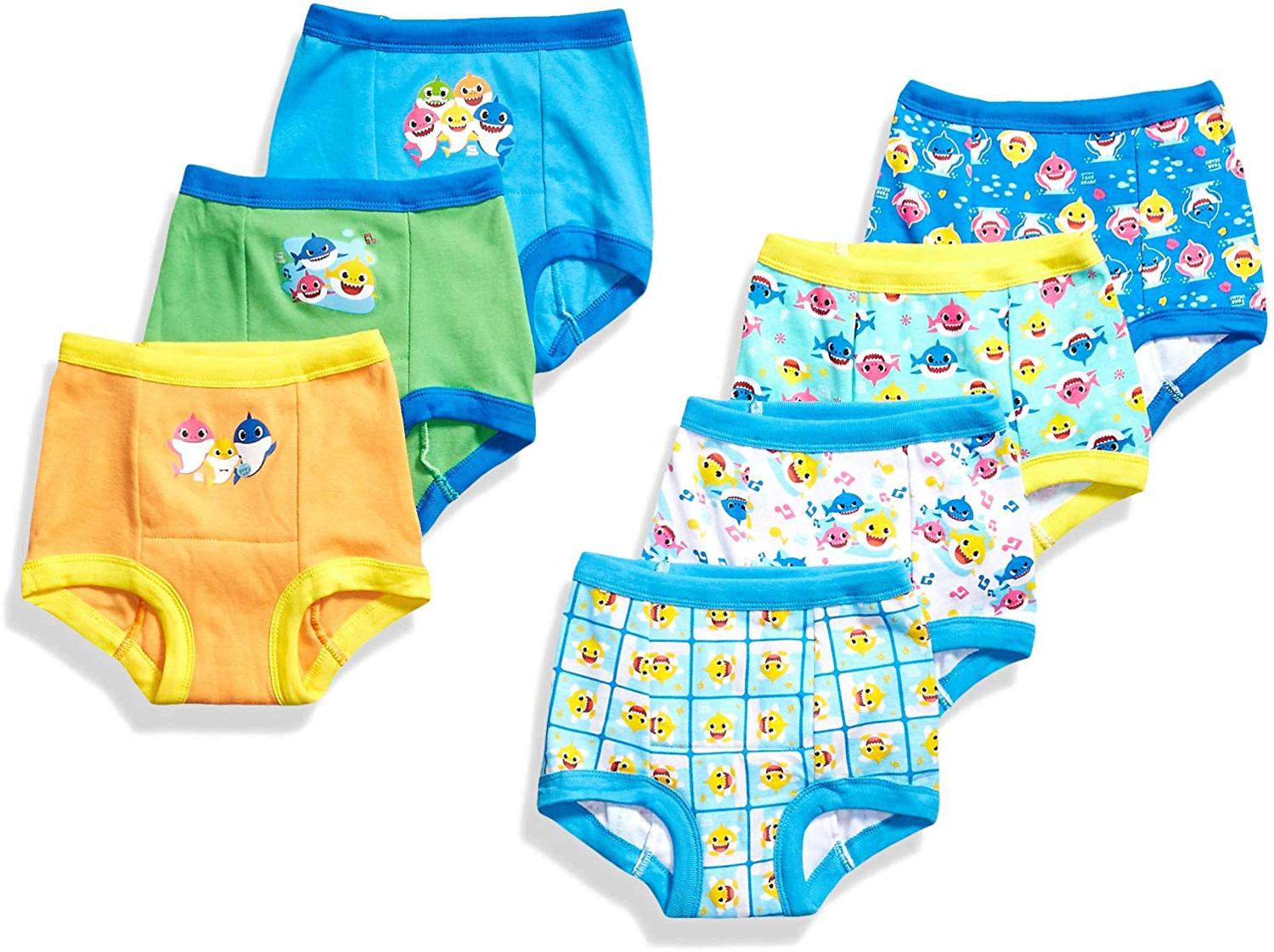 Baby Shark Boys' Toddler 7pk Potty Training Pant, 7Pack, 2T, 7pack