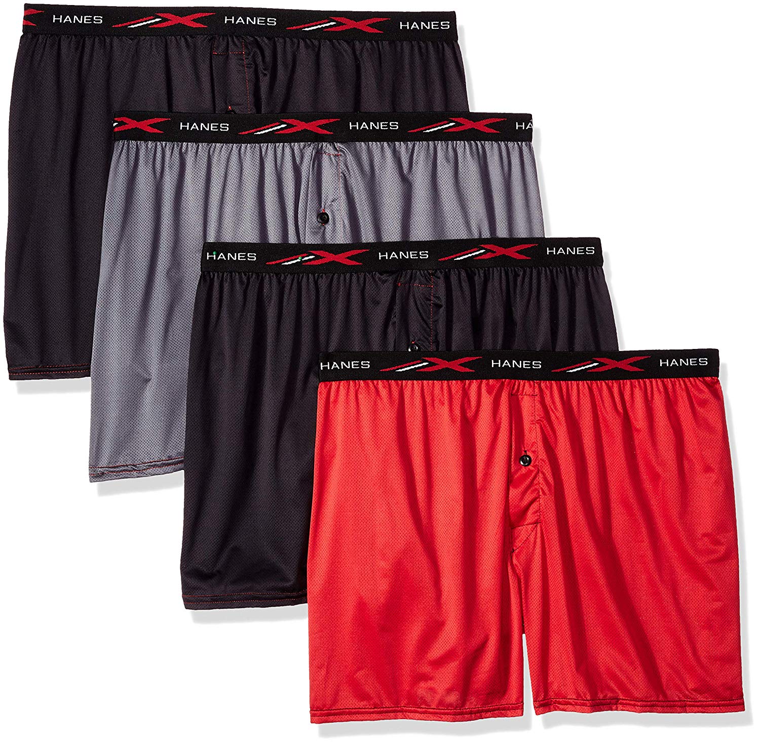 Hanes Mens X Temp 4 Way Stretch Mesh Knit Boxer 4 Pack Assorted Size Medium 738994840424 Ebay 5821