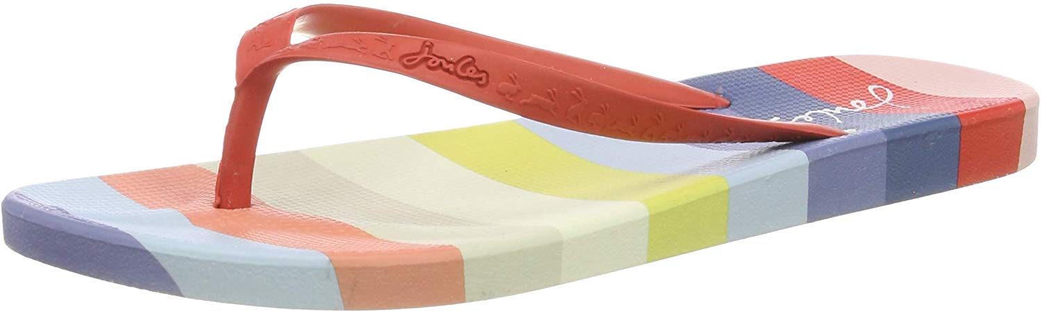 Joules Women's Flip-Flop, White/Multi Stripe, Size 6.0 | eBay