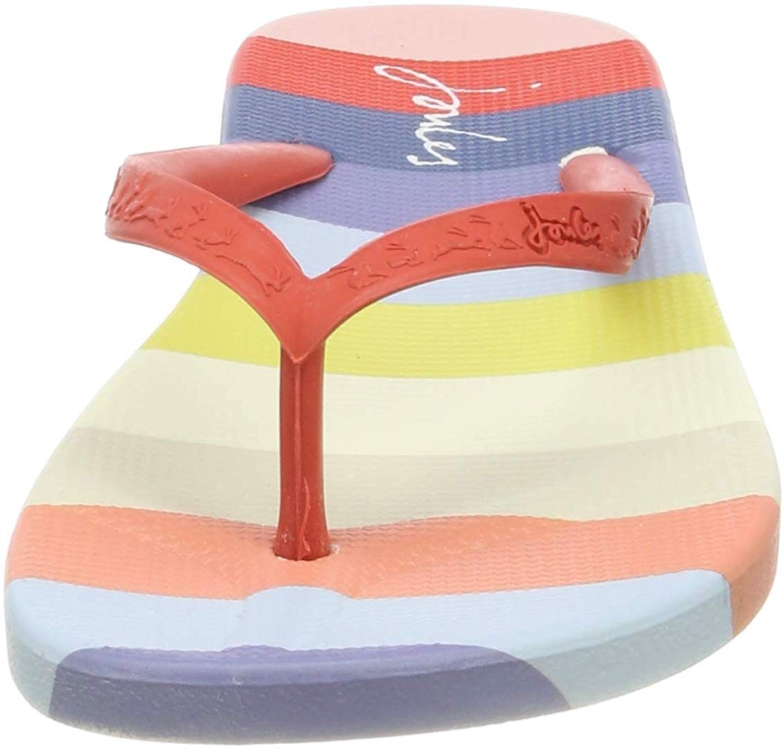 Joules Women's Flip-Flop, White/Multi Stripe, Size 6.0 5057472896148 | eBay