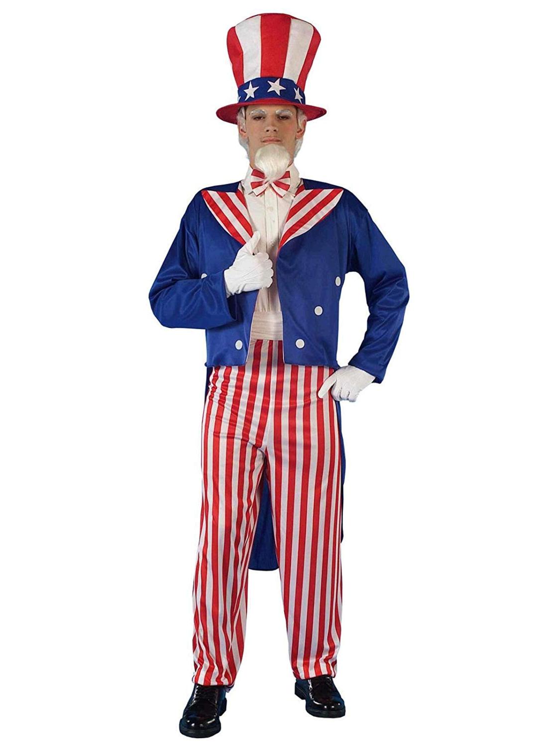 Forum Patriotic Party Uncle Sam Costume, Red,, Red/White/Blue, Size ...