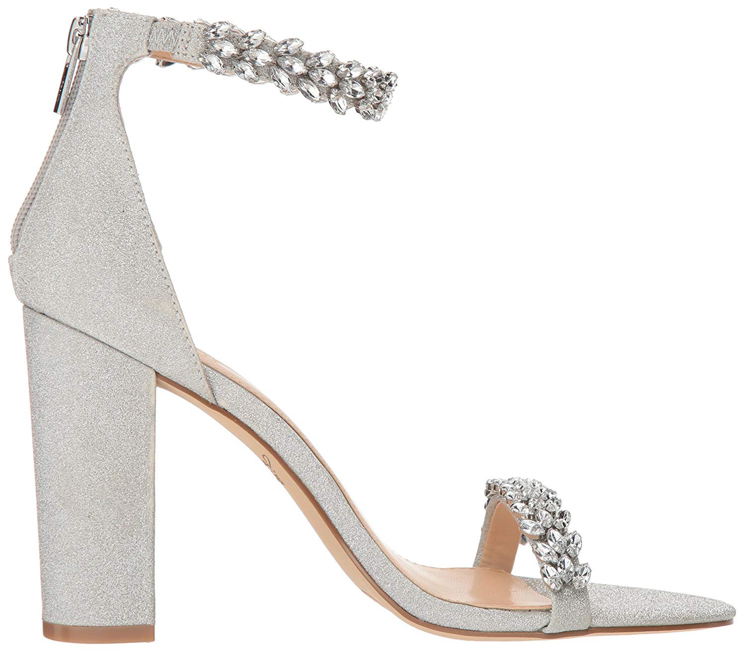 badgley mischka glitter heels