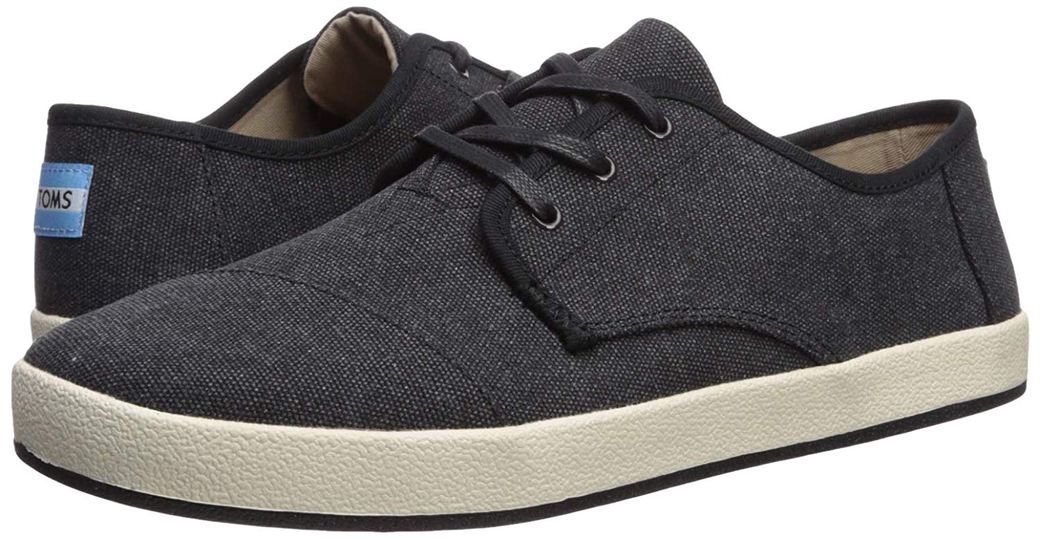 Toms Mens Paseo Fabric Low Top Lace Up Fashion Sneakers, Grey, Size 9.0 ...