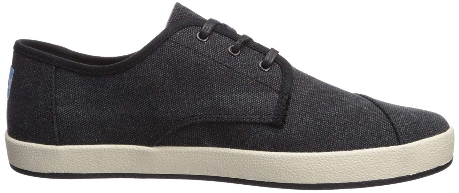 Toms Mens Paseo Fabric Low Top Lace Up Fashion Sneakers, Grey, Size 9.0 ...