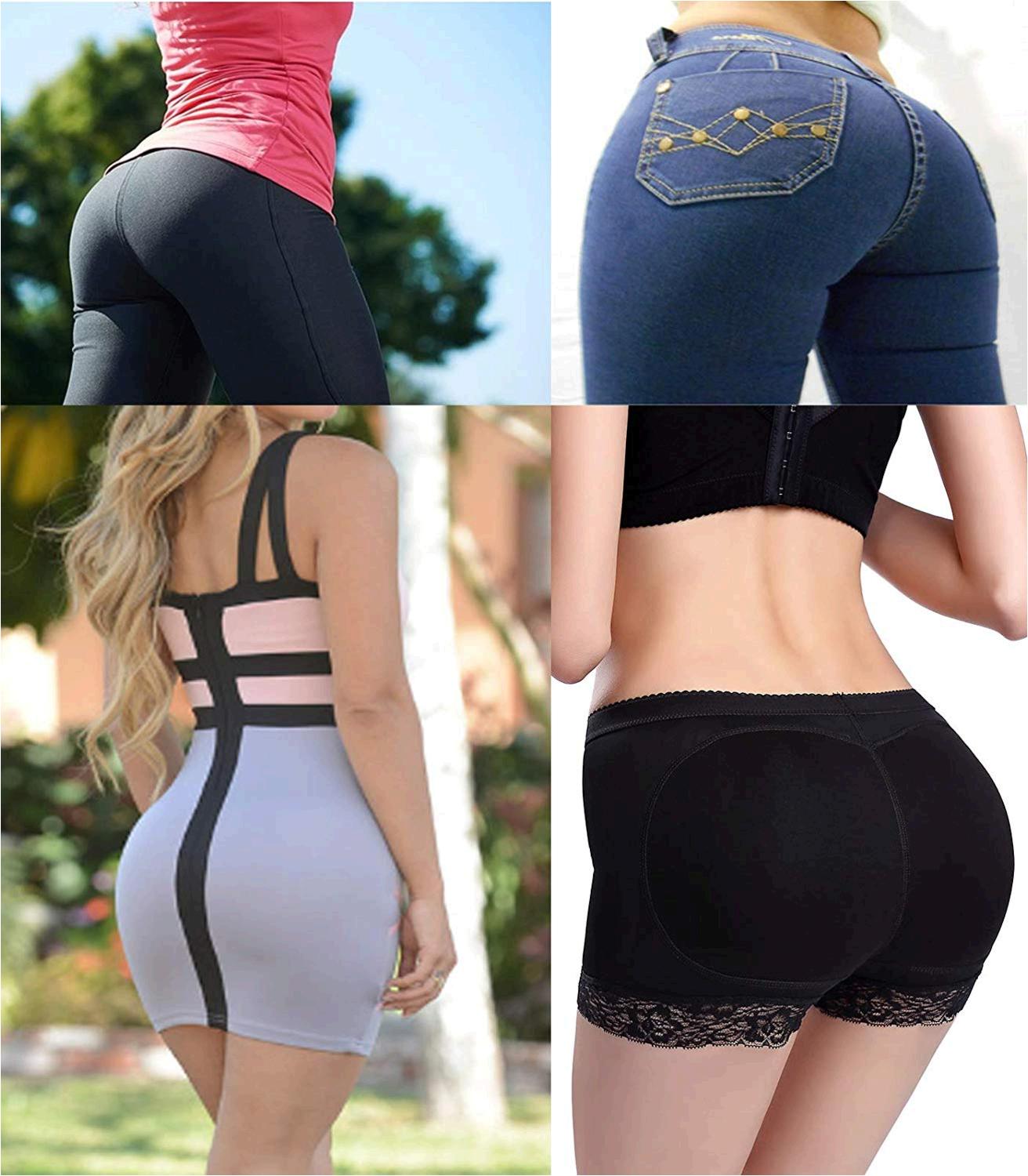 Butt Lifter Hip Enhancer Pads Underwear Shapewear Lace Padded Black 