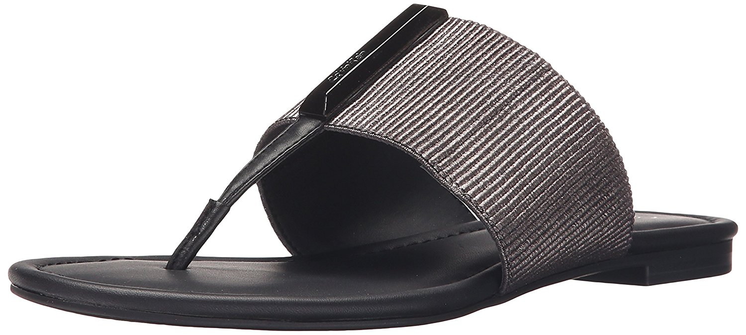 Calvin Klein Womens Bonni Open Toe Casual AnthraciteBlack Size 65 Calvin Klein Womens Bonni Open Toe Casual AnthraciteBlack Size 65