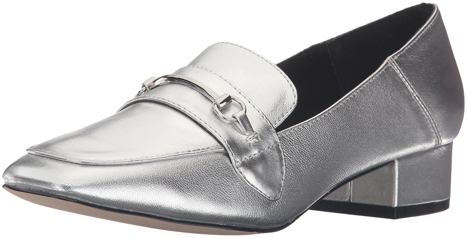 steve madden silver loafers