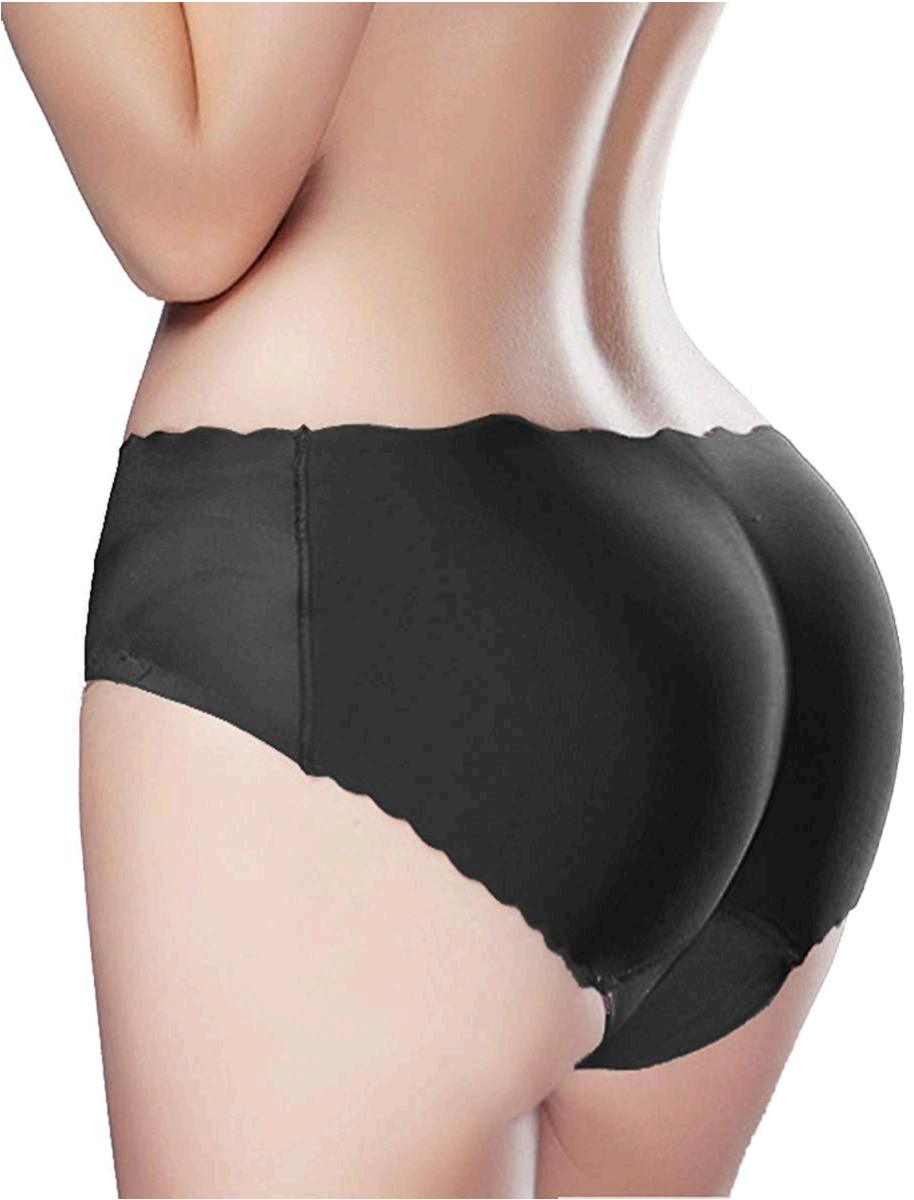 Women Butt Pads Enhancer Panties Padded Hip Underwear Black Size