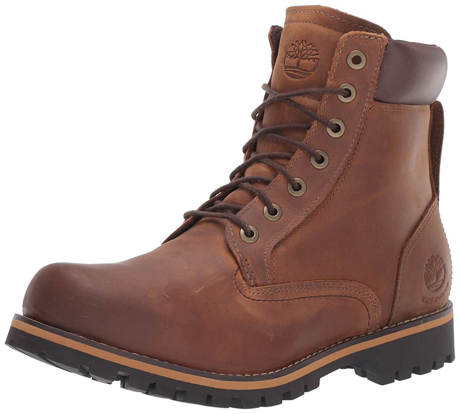 mens brown leather timberland boots