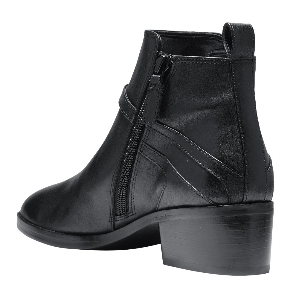 cole haan black leather bootie