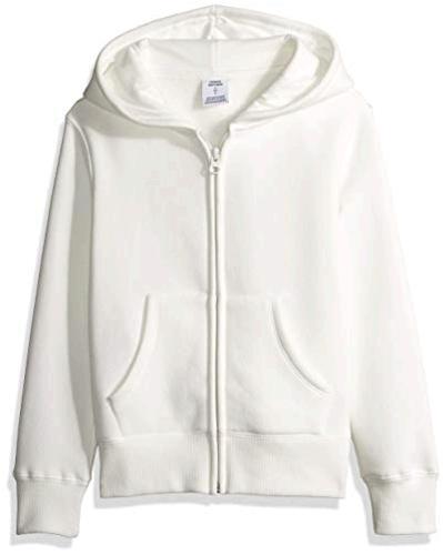 womens white zip front hoodie