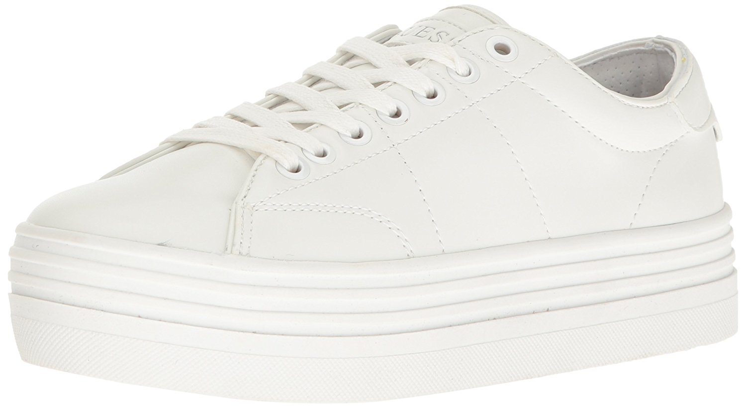 GUESS Womens Alexea2 Low Top Lace Up Fashion Sneakers White Size 9.5 GUESS Womens Alexea2 Low Top Lace Up Fashion Sneakers White Size 9.5