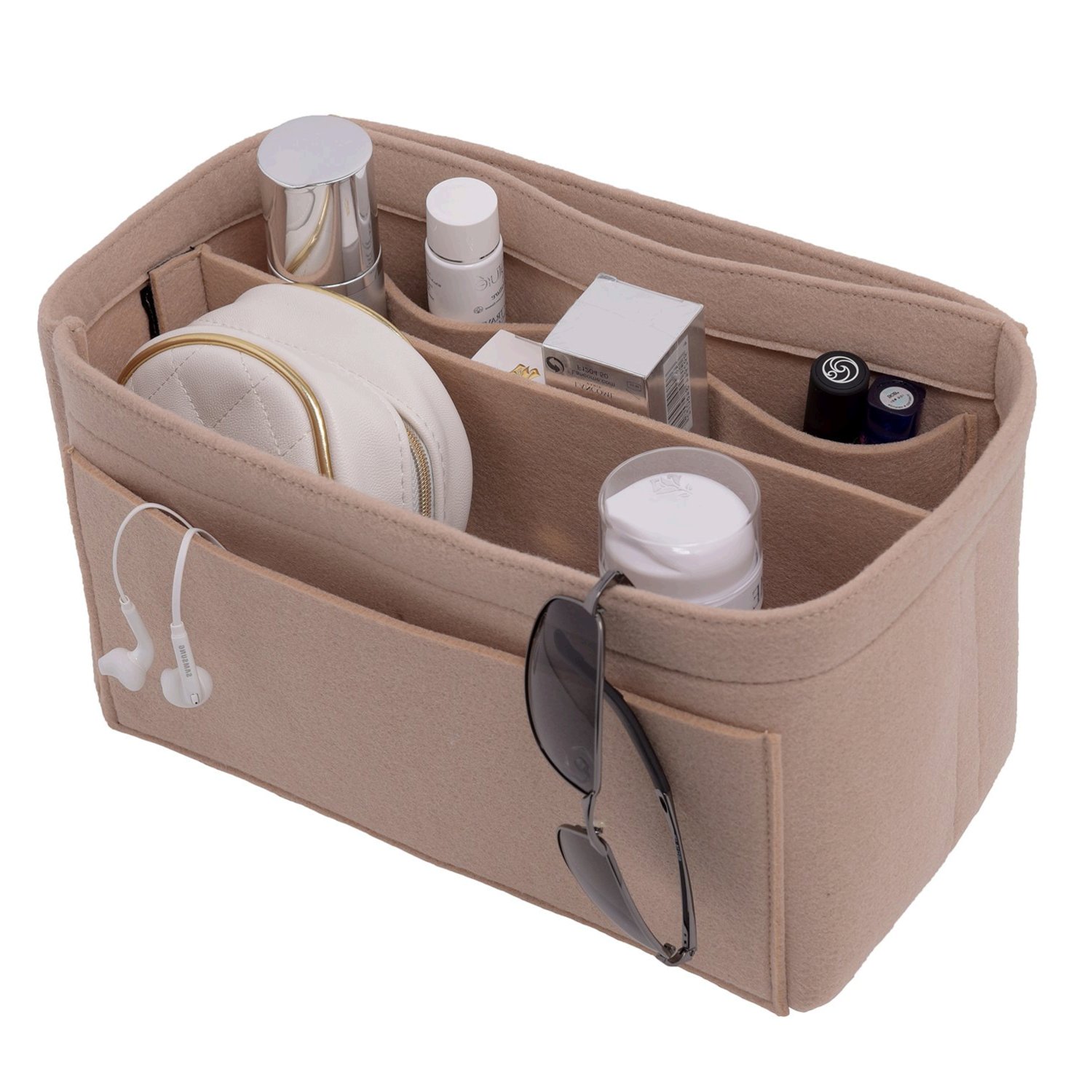 Purse Organizer Insert,, Beige(style 2), Size medium(Speedy 30