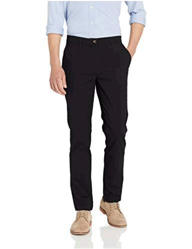 Essentials Men's Skinny-Fit Casual Stretch Khaki, Black, Size 33W x 28L ...