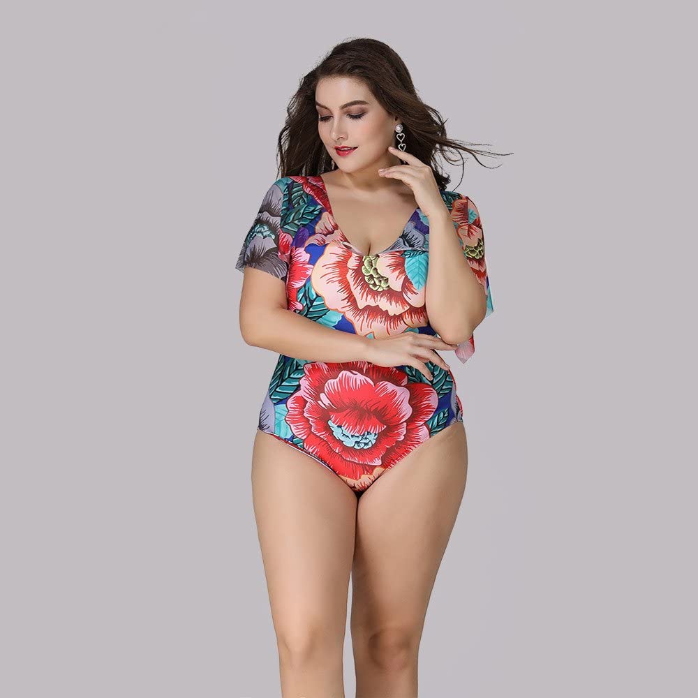 Wellwits Womens Plus Size Convertible Off Shoulder Strap Lace One Piece 