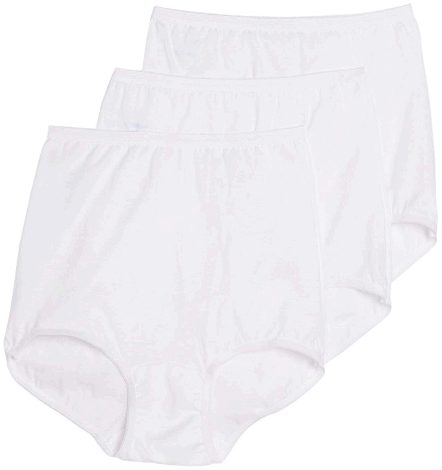 Vanity Fair Women's Lollipop Plus Size Brief Panties 3 Pack, White ...