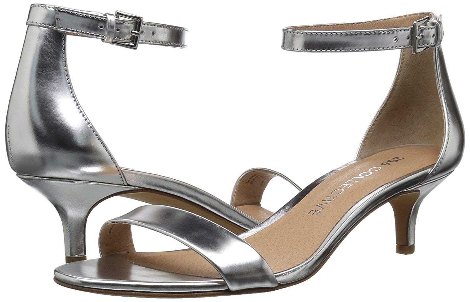 amazon silver low heel shoes